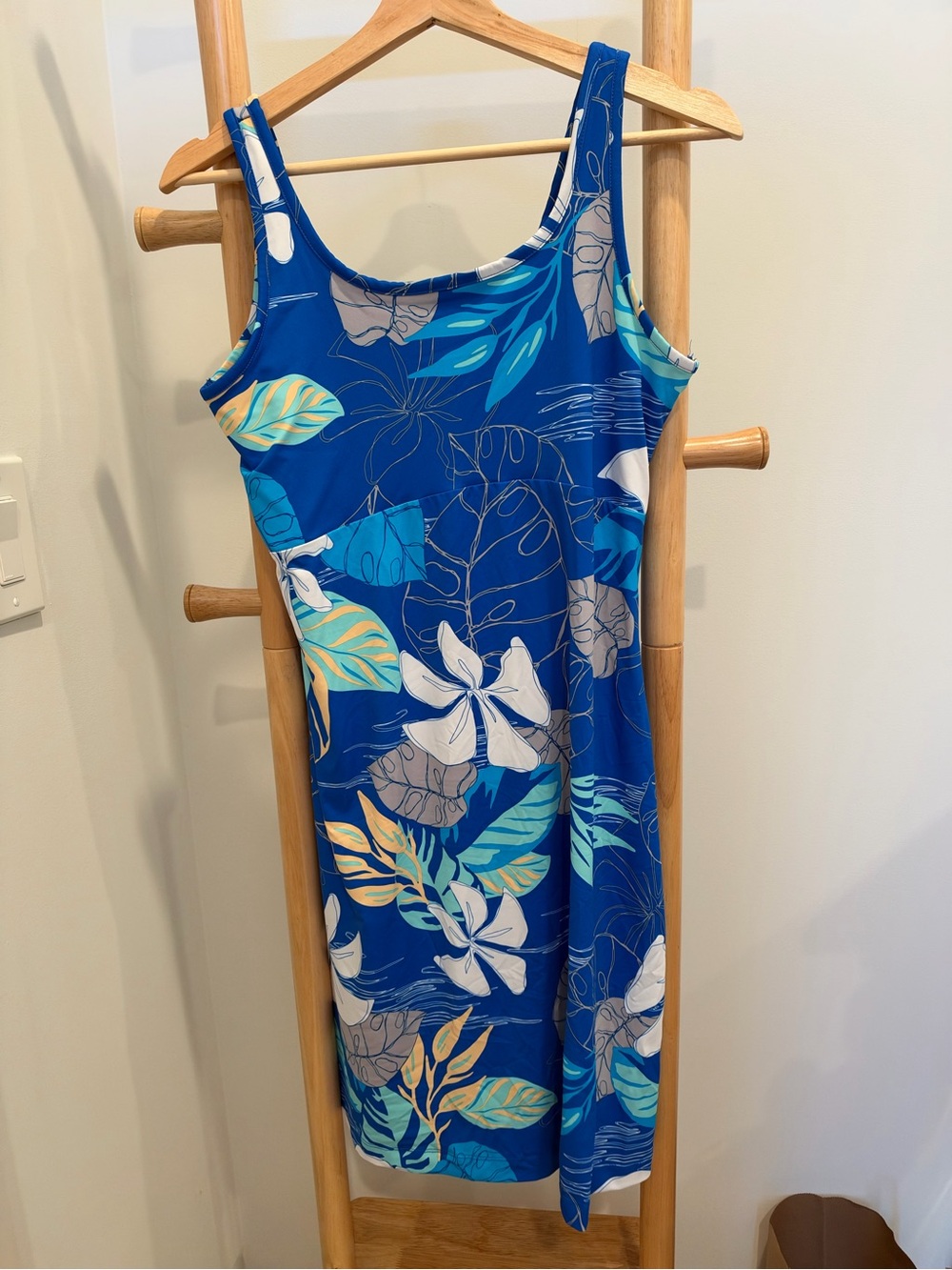 Columbia Blue Tropical Floral Dress
